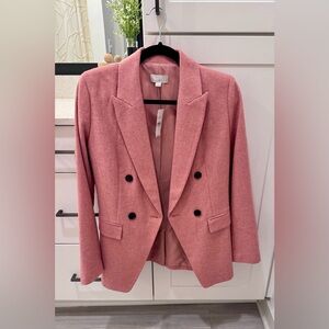 LOFT Women's Blush Pink Double-Breasted Blazer